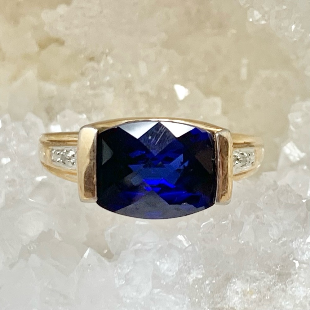 Ross-Simons Blue and Gold Ring
